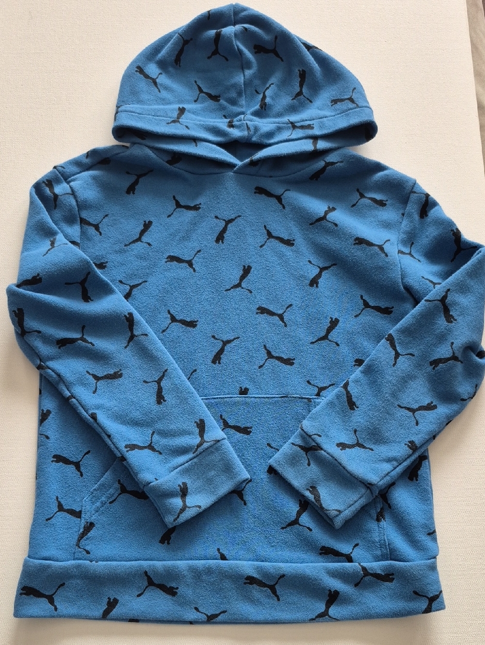 Boy's Puma Blue Pullover Sweatshirt with Black Logo